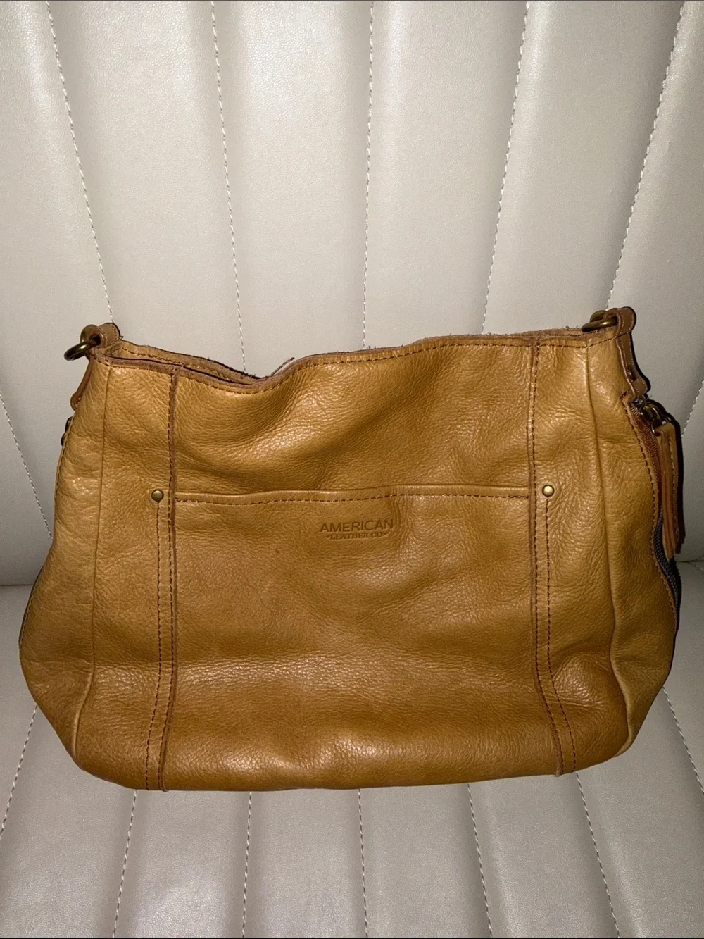 American Leather Co. Ultra rift tan Leather Shoulder Bag